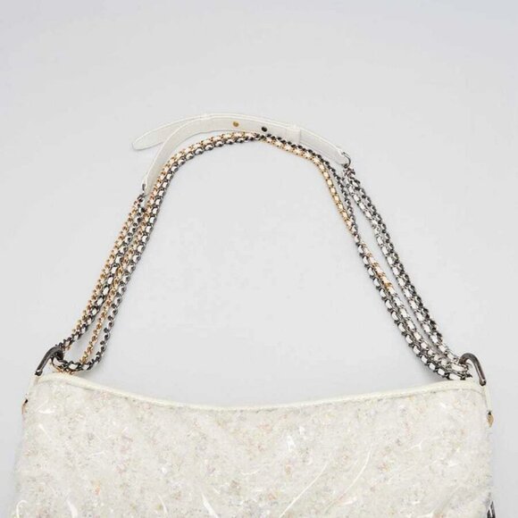 Chanel Transparent PVC and White Tweed Medium Gabrielle Bag - Picture 7 of 12